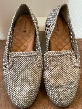 Birdies The Starling Handwoven Flats | Size Women's US: 8 | Silver